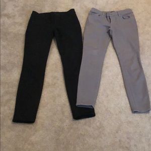 Black and grey Ann Taylor skinny jeans